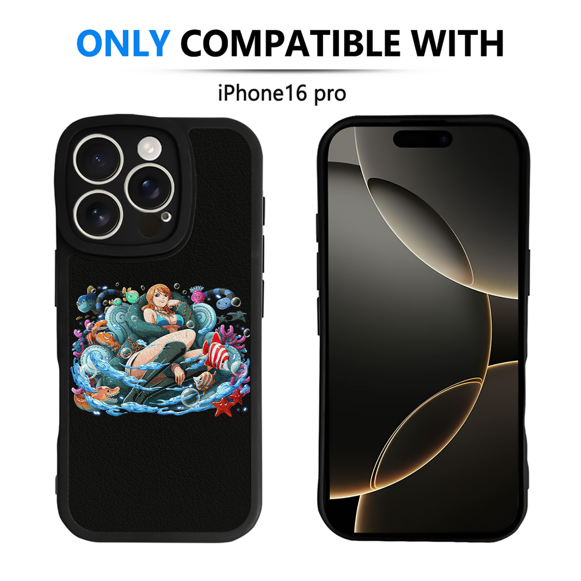 ワンピース ナミ ONE PIECE Nami 【iPhone 16シリーズ対応】シリコンスマホケース（レザー調） 材質：シリコン